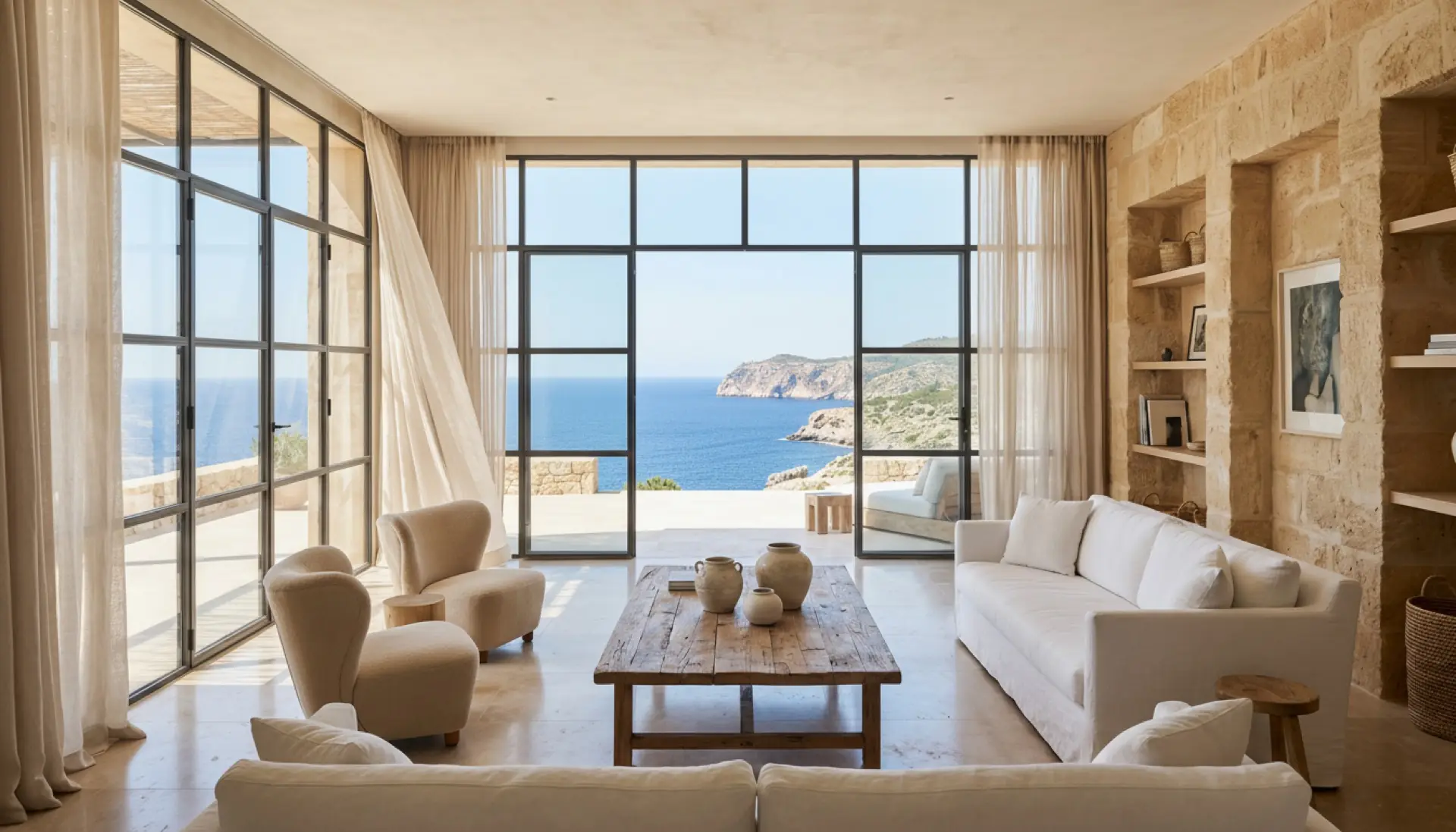 Interni di lusso vista mare